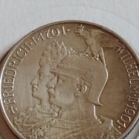 Сребърна монета 2 марки 1901г. Германска Империя Прусия Годишнина Кралско семейство 42053, снимка 15 - Нумизматика и бонистика - 43799124