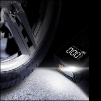 Преносим компресор за гуми, Помпа - USB, 8bar, 4000mAh, LED светлина, снимка 7 - Аксесоари за велосипеди - 44894393