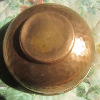  мед, медна купичка с четирилистна детелина, калайдисана купа , снимка 1 - Други стоки за дома - 29443675