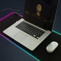 Геймърска Светеща RGB подложка за клавиатура/Лаптоп, снимка 4 - Клавиатури и мишки - 32292101