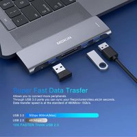 MOKiN USB C Hub 7 in 2, за MacBook Air Pro 13/ 15", 2021 2020 2019 2018, снимка 5 - Друга електроника - 40102405