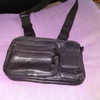 Арт маркова мъжка чанта за през рамо нова естествена кожа 210х150мм, снимка 1 - Чанти - 39814209
