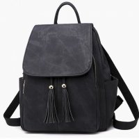 Дамска чанта - раница +висящо портмоне Black, снимка 2 - Раници - 32617334