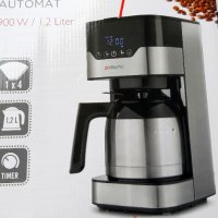 Шварц кафе машина Ambiano MD 18458, 900W, 1.2л, LED дисплей, Таймер, снимка 2 - Кафемашини - 26616533