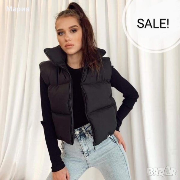 Дамски черен елек, снимка 1