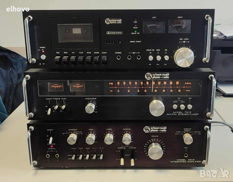 Стерео усилвател, тунер и дек Schwarzwald phono-radio, снимка 1