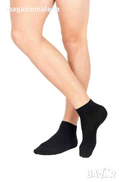 3чифта Pompea 35-38,39-42,43-46 италиански черни къси памучни чорапи спортни къси чорапи Помпеа, снимка 1