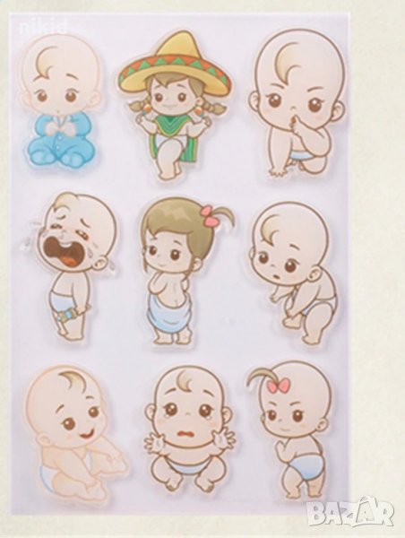 Бебе Бебета силиконов гумен печат украса бисквитки фондан Scrapbooking, снимка 1