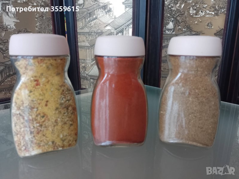 кухненски буркани с капачки за подправки и хранителни продукти, снимка 1