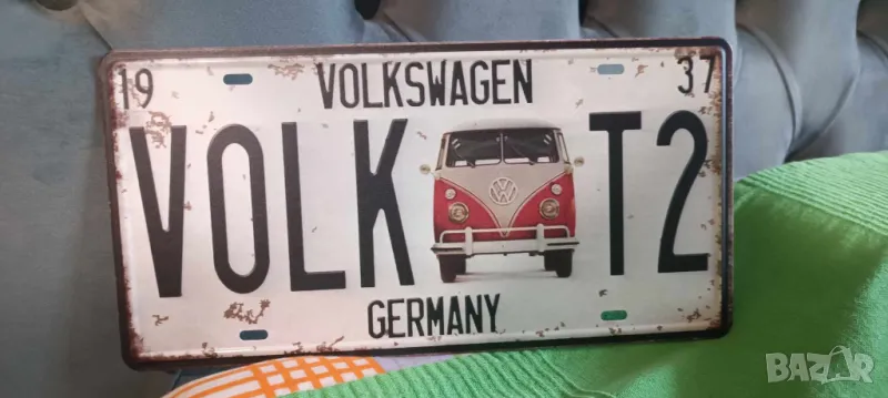 Volkswagen T2 Germany-метална табела, снимка 1