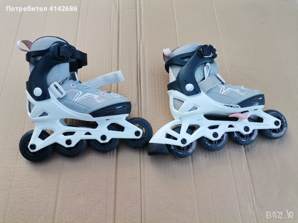 Детски ролери Oxelo светлосиви, снимка 1