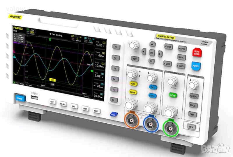 Двуканален цифров осцилоскоп с генератор на сигнали 2х100MHz, снимка 1