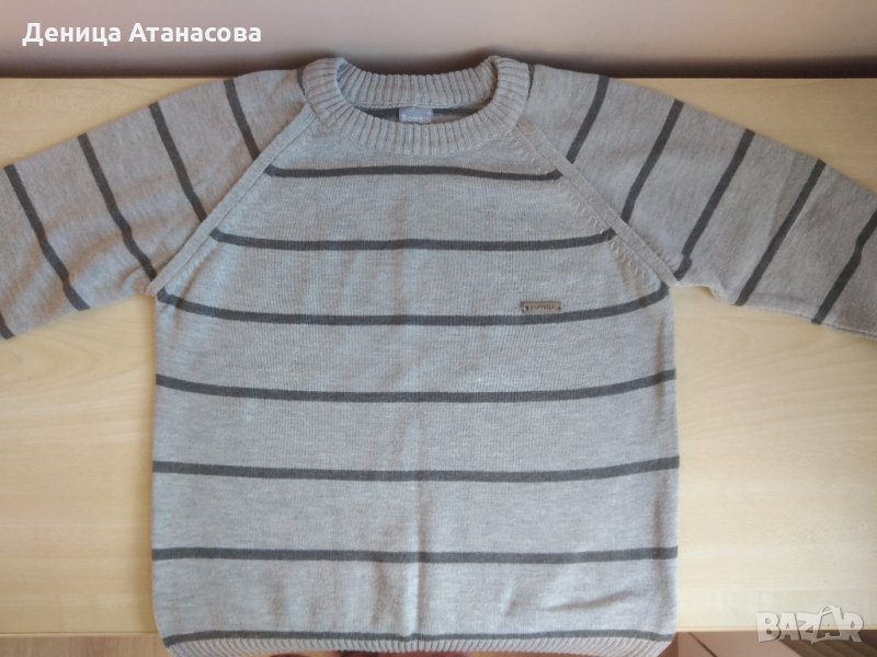 Сив пуловер, карирана ризка, елек без ръкав, сиви дънки, ватиран панталон, зимно яке Ino boy 110/116, снимка 1