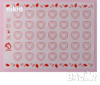 35 кръгли сърце армирана подложка силиконова форма за френски макарон сладки , снимка 1