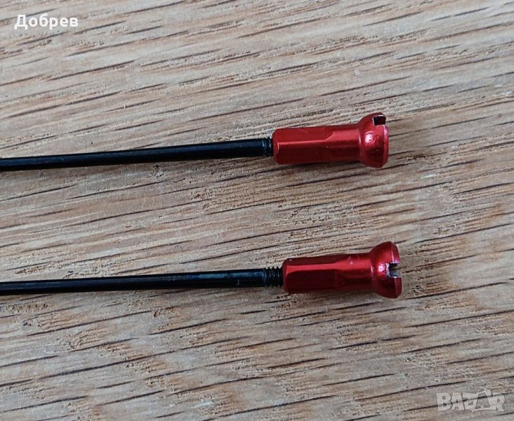 Цена за 2 бр.: Леки спици DT Swiss Competition Race 2.0/1.6/2.0 с червен алу нипел, снимка 1