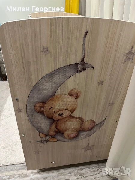 Бебешка кошара с двулицев матрак, снимка 1