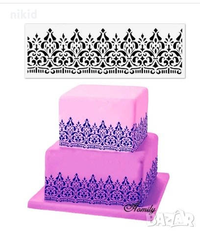 Хълмове ограда борд стенсил шаблон за спрей за торта украса кекс декорация с пудра захар бо, снимка 1