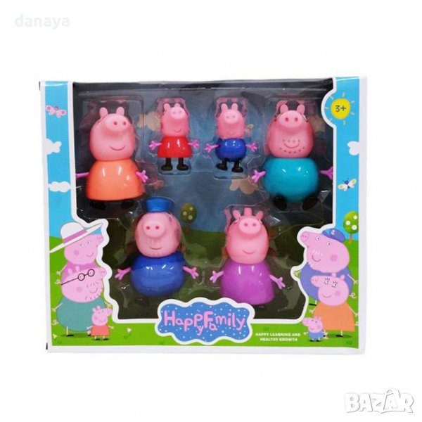 3577 Семейство Пепа Пиг фигури Peppa Pig игрален комплект, 6 броя, снимка 1