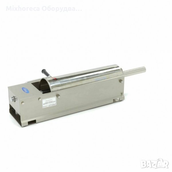 Машина за пълнене на наденици 7л - Хоризонтално - неръждаема стомана - с включени 4 приставки, снимка 1