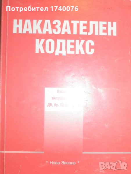 Наказателен кодекс, снимка 1