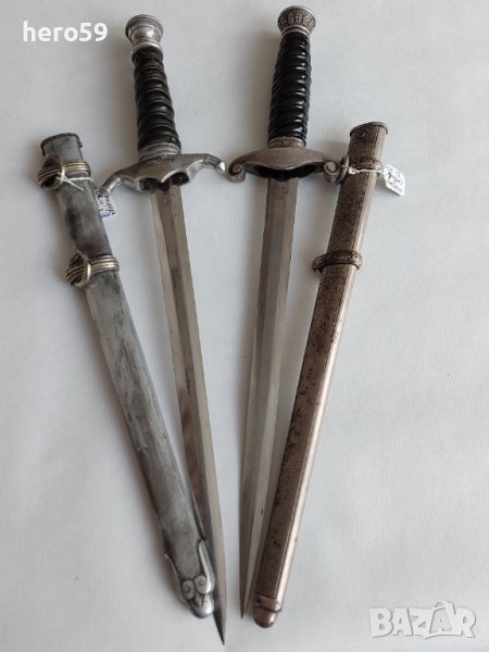 WW2 Два немски кортика железопътна полиция/нож кинжал сабя кама ятаган/, снимка 1