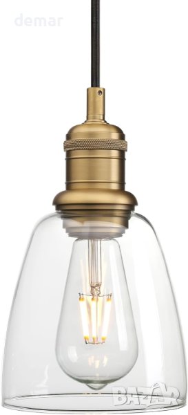Индустриална стъклена таванна висяща лампа JIMUBEAM, снимка 1