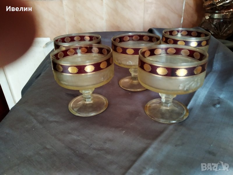 стар стъклен сервиз , снимка 1