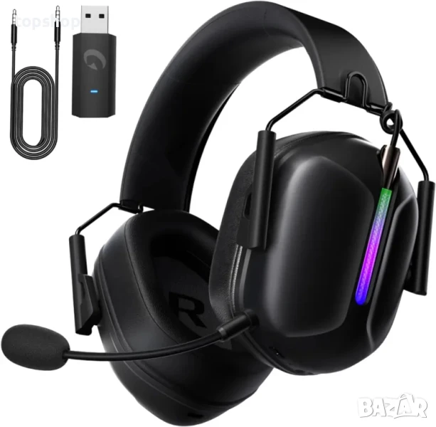 Безжични Геймърски слушалки Captain 500 за PS5, PS4, PC, Nintendo Switch, Mac, Computer, Черни, снимка 1