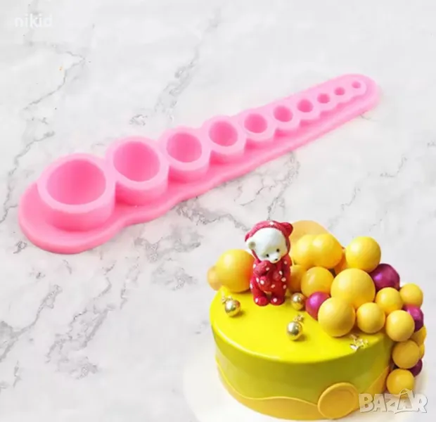 10 размера топче перли топчета силиконов молд форма фондан шоколад смола торта декор, снимка 1