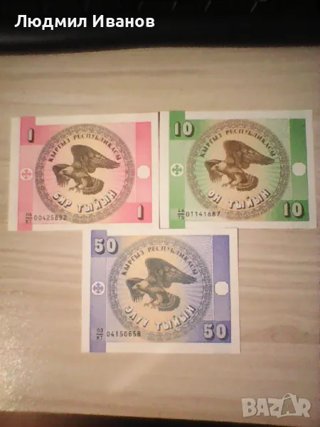 Киргистан 1 10 50 тийн нови, снимка 1