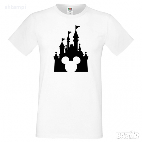 Мъжка тениска Mickey Head Disney Castle Подарък,Изненада,Рожден ден, снимка 1