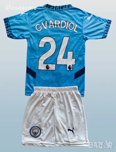 Детско - юношески футболен екип Манчестър Сити Гвардиол комплект Manchester City тениска Gvardiol , снимка 1