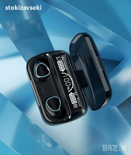 Безжични bluetooth слушалки с LED цифров дисплей, снимка 1