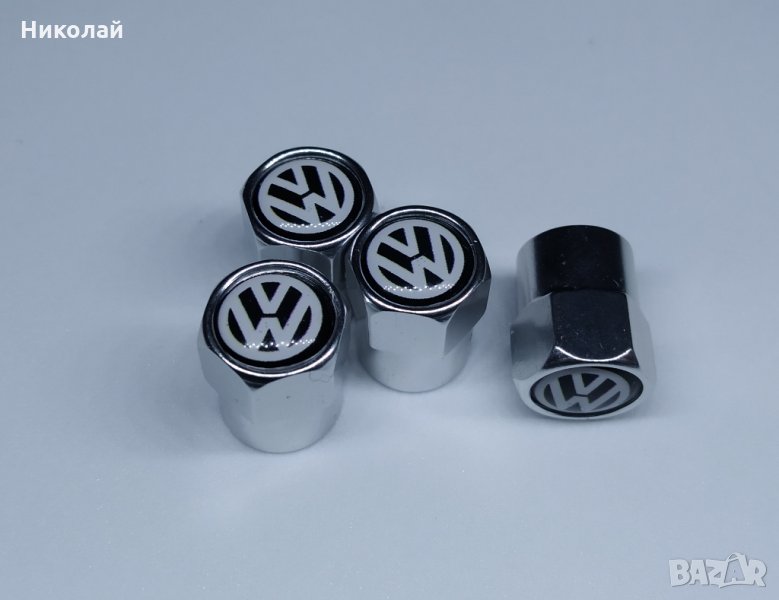 4 бр. Капачки за вентили VW Volkswagen , Фолксваген капачки винтили, снимка 1