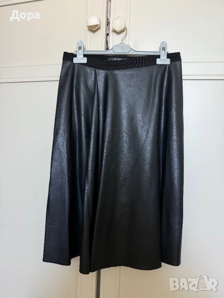 Max Mara черна кожена пола, снимка 1