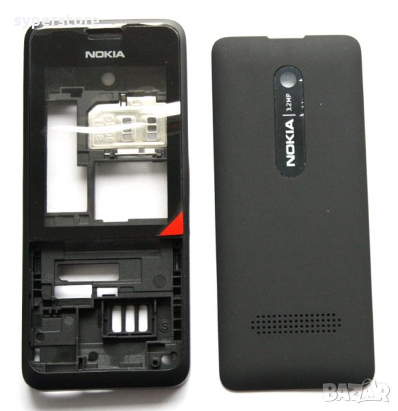 Панел за NOKIA 301 ASHA SyperAAA черен Високо качество Housing Cover, снимка 1