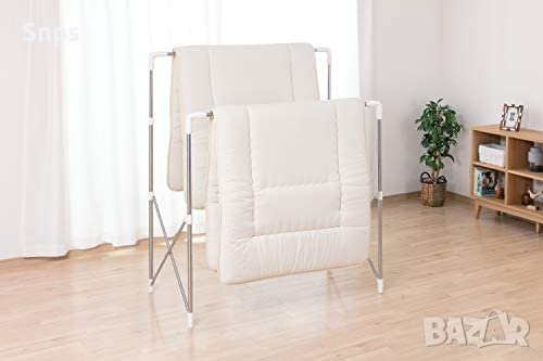 Телескопична закачалка за дрехи, неръждаема стомана и полипропилен / 97/150 x 66 x 122/160 , снимка 1