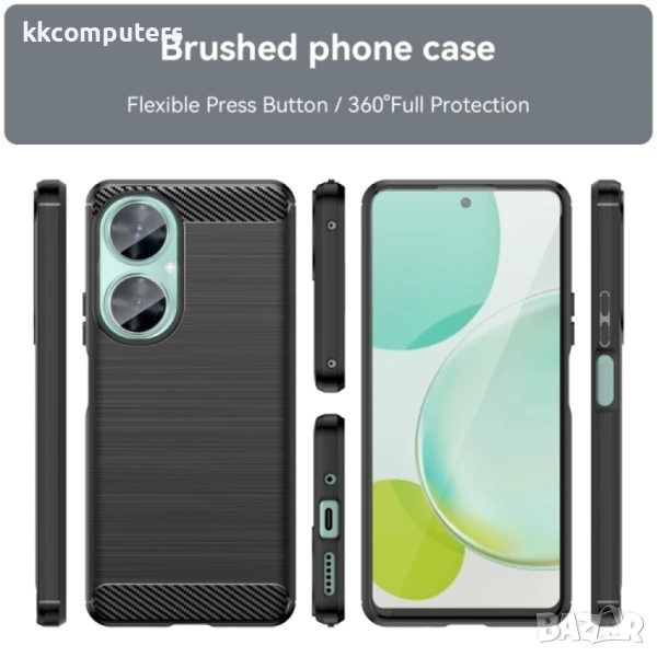 Huawei nova 11i Удароустойчив Carbon Fiber Калъф и Протектор, снимка 1