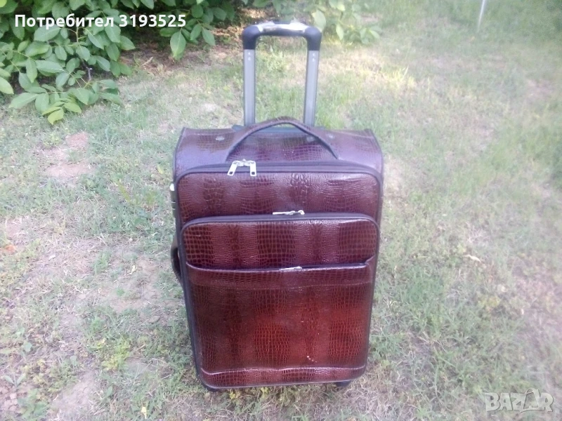 Пътнически кожен куфар, снимка 1