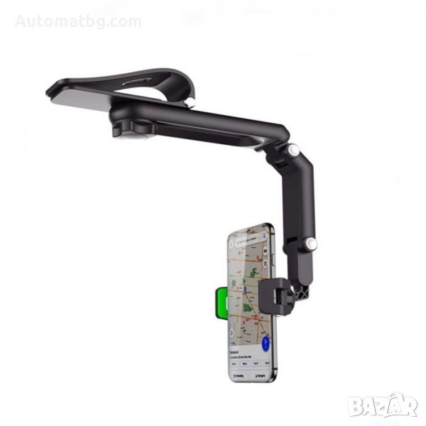 Поставка за телефон Automat, Поставка тип щипка, За сенник, Черен, снимка 1