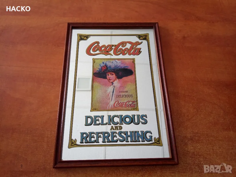 ПРОМО ЦЕНА Огледална Ретро Реклама на Coca Cola Размери 22/32 см. Внос от Германия, снимка 1