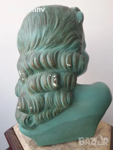 ARNOVA 441 статуя 40см/Арт Деко стара френска керамична фигура/манекен-бюст на жена, снимка 4 - Статуетки - 50224144
