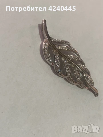 Сребърна висулка листо, снимка 2 - Колиета, медальони, синджири - 50550600