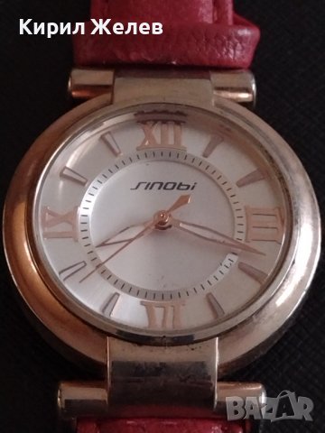 SINOBI QUARTZ ЕЛЕГАНТЕН СТИЛЕН ДИЗАЙН ДАМСКИ ЧАСОВНИК С КОЖЕНА КАИШКА 33267, снимка 3 - Дамски - 38700725