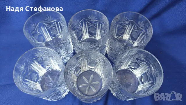 Кристални чаши за уиски, масивни и стилниq 5 бр, снимка 5 - Чаши - 47331971