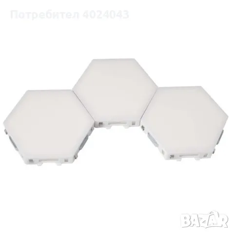 Комплект от 3 броя Модулен TOUCH LED панел тип „Honeycomb", снимка 2 - Полилеи - 47937963