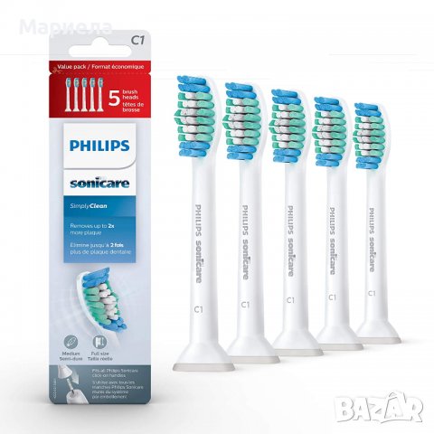 Глави за Philips Sonicare SimplyClean HX6015 Toothbrush Heads (Blue, Green, White), снимка 1 - Други - 39865046