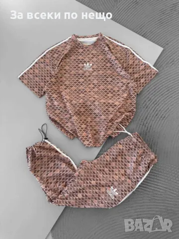 Adidas Дамски Спортен Комплект Тениска И Долнище👚🩳Дамски Спортен Екип Адидас - 3 Цвята Код A535, снимка 4 - Спортни екипи - 50141905