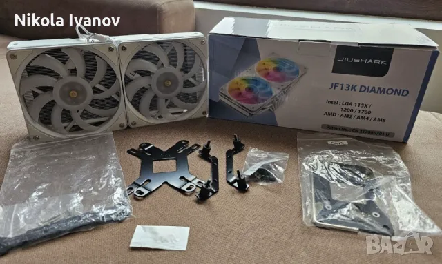 Jiushark JF13K CPU Cooler 250W | Охладител за процесор | 2x120mm fans A-RGB