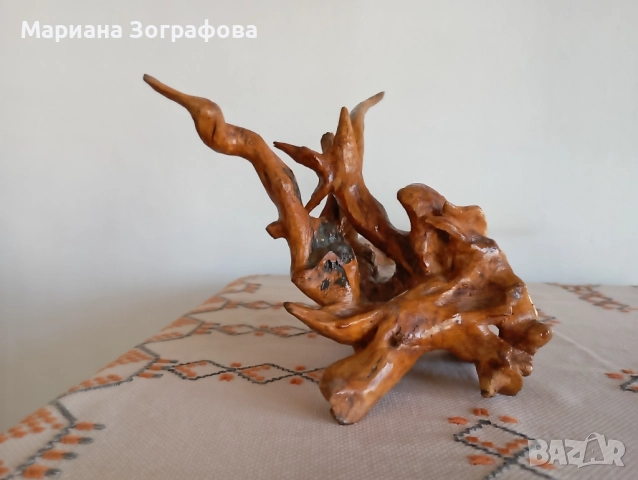 Скулптура, пластика от дърво в 4 ракурса, "Вечната гора", уникат, 1988 г., снимка 11 - Антикварни и старинни предмети - 47833100